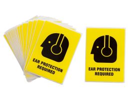 Ear Protection Req. Label, 4" H x 2.875" W,