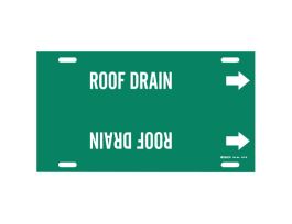 Roof Drain Pipe Marker, 10" H x 24" W, Fits Pipes 8" Dia. Thru 9.875" Dia.