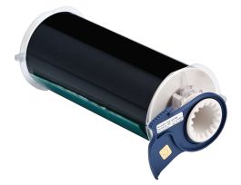 All Weather Permanent Adhesive Vinyl Label Tape for BBP85 Printer - 8" Black