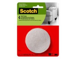 Scotch™ Round Felt Pads SP808-NA, Beige, 3 in, 4/pk