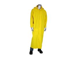 Rider FR Raincoat 60in. Treated .35 mm PVC/Poly, Hood, Yellow