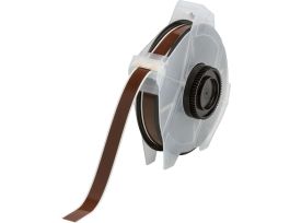 All Weather Permanent Adhesive Vinyl Label Tape for GlobalMark Printer - 0.5" Brown