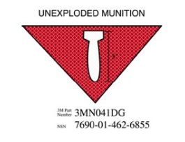 3M™ Diamond Grade™ Damage Control Sign 3MN041DG, "UNEXP MUNI", 11.5 in x 8 in, 10/Package