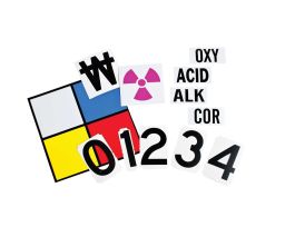 NFPA Placard System Kit, 10" H x 10" W x 0.004" D