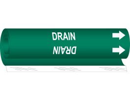 Drain Pipe Marker, 8" H x 5" W, Fits Pipes 0.5" Dia. Thru 1.375" Dia.