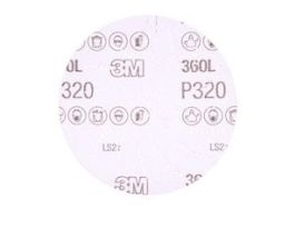 3M Xtract™ Film Disc 360L, P320 3MIL, 5 in, Die 500LG, 100/Carton, 500 ea/Case