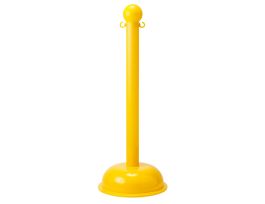 BradyLink Warning Posts, Yellow, 41" H x 3" Dia, Polyethylene;Polystyrene