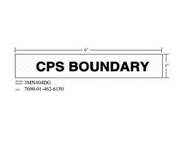 3M™ Diamond Grade™ Ventilation Sign 3MN404DG, "CPS BOUNDARY", 7 in x 1 in, 10/Package