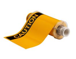 All Weather Permanent Adhesive Vinyl Labels for BBP85 Printer - 7" x 10" OSHA CAUTION Header