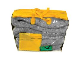 Universal Spill Kit, Absorbs 5 gallons, 1/Bag