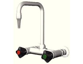 PANELMOUNTEDMIXINGFAUCETWHITE