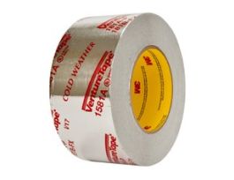 3M™ Venture Tape™ UL181A-P Aluminum Foil Tape 1581A, Silver, 2 1/2 in x 60 yd, 2 mil, 20 Rolls/Case