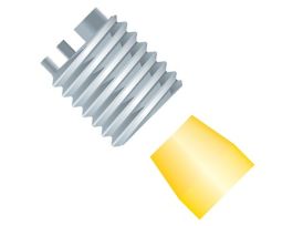 Flangeless Fitting, FlushNut, SS, 1/8" OD Tubing, 1/4-28 Flat-Bottom, 1/EA