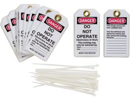DANGER Do Not Operate Electricians At Work Lockout Tags Polyester 5.75x3 25PK