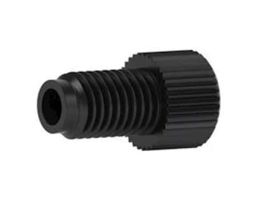 Flanged Nut, Standard Knurl, Natural ETFE, 1/16" OD Tubing, 1/4-28 Flat-Bottom; 1/EA