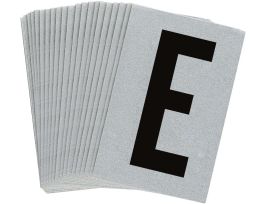 BradyLite 1 in Reflective Numbers Black on Silver, E 25/PK