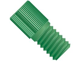 Super Flangeless Nut, Micro Headless, Green PEEK, 1/16" OD Tubing, 6-40 Flat Bottom; 10/PK