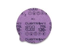 3M™ Cubitron™ II Stikit™ Film Disc 775L, 120+, 6 in x NH, Linered w/Tab, Die 600Z, 50/Carton, 250 ea/Case