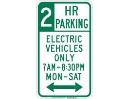 830 Pm Mon-Sat Sign, 18" H x 12" W x 0.090" D, Aluminum, Dual