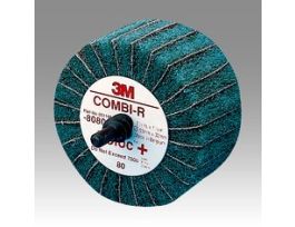 Scotch-Brite™ Roloc™+ Combi-R Wheel 80802, 2-1/2 in x 1-1/4 in 80 X-weight, 10 ea/Case