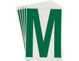 ToughStripe® Floor Marking Polyester 8 in Label Letter M Green 20/PK