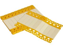 Laminate Printable Tags Polypropylene 0.594 in H x 4.055 in W Yellow 100/PK