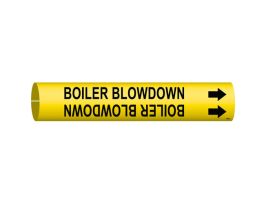 Boiler Blow Down Pipe Marker, 2" H x 2" W, Fits Pipes 2.5" Dia. Thru 3.875" Dia.