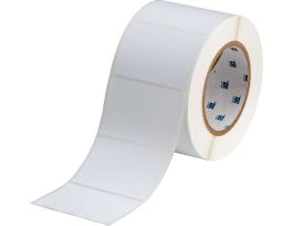 Metallized High Adhesion Polyester Labels 2 in H x 3 in W Light Gray 1000/RL