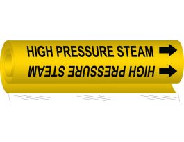 High Pressure Steam Pipe Marker, 9" H x 8" W, Fits Pipes 1.5" Dia. Thru 2.375" Dia.