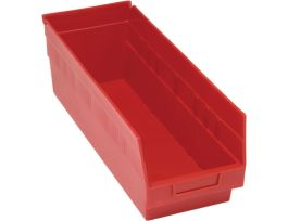 17 7/8INX 6 5/8INX 4IN SHELF BIN RED