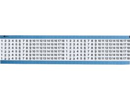 Numerical Wire Markers Perm Adhesive Vinyl 0.75in H Legend: 1 to 18, 1800 Total