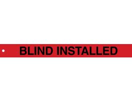 Safety Tag BLIND INSTALLED Polyester 2 in H x 20 in W Black on Red 25/PK