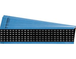 Consecutive Numbers Wire Markers Vinyl, 100 to 124 White on Black 625 Total