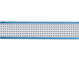 Numerical Wire Markers Permanent Adhesive Vinyl 0.75 in H Legend: 75, 1800 Total