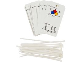 Tag HEALTH HAZARD FIRE HAZARD REACTIVITY SPECIFIC HAZARD Polyester 5.75x3 25PK