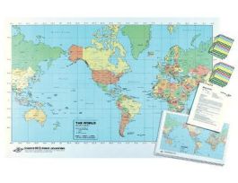 MAP WORLD STUDENT 11X17IN PK30