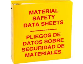 2.5 Inch Ring SDS Binder Bilingual 11 in H x 3 in D Red on Yellow