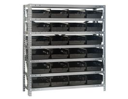 12INX36INX39IN 24 BLACK BINS 4IN BIN