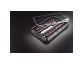 10 SLDE STAIN TRAY W/BLK LID