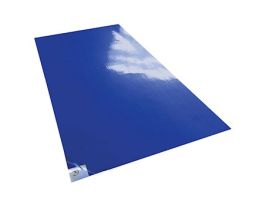 Adhesive Floor Mat with Multi-Layered Clean Films, 26" x 45", Blue; 4/cs