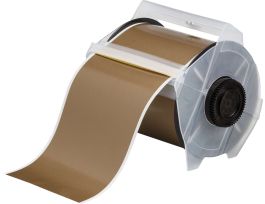 All Weather Permanent Adhesive Vinyl Label Tape for GlobalMark Printer - 4" Gold