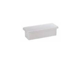 Rectangular high-density polyethylene utility tray, 1.1 gallon