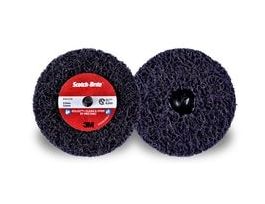 Scotch-Brite™ Roloc™+ Clean and Strip XT Pro Disc, XO-ZR+, SiC Extra Coarse, TR+, Purple, 4 in x 1 in, 2 Ply, 10 ea/Case