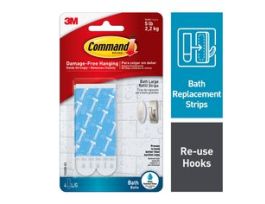 Command™ Water Resistant Strips 17605B Large Blue