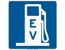 Electric Vehicle Charging Station Picto Sign, 24" H x 24" W x 0.035" D, Aluminum