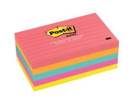 635-5AN Post-it® Notes, 3 in x 5 in (76 mm x 127 mm) Capetown Colors, Lined