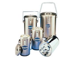 Universal-Style Stainless Steel and Glass Dewar Flask with Handle and Lid, 4.5 L