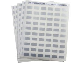 LaserTab Metallized Polyester Lbls 0.5 in H x 1 in W Silver 42/PK