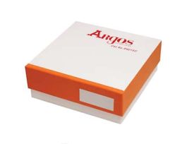 Cardboard Freezer Box, 5 x 5 x 2"; Orange