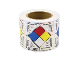 Write-on NFPA Diamond Labels, 4" H x 4" W x 0.0038" D